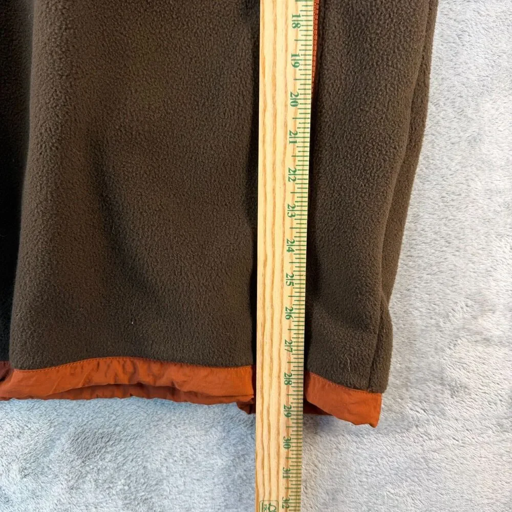 The North Face Fleece Jacket Mens XLT Brown Orange Full Zip Tall Outdoor Coat